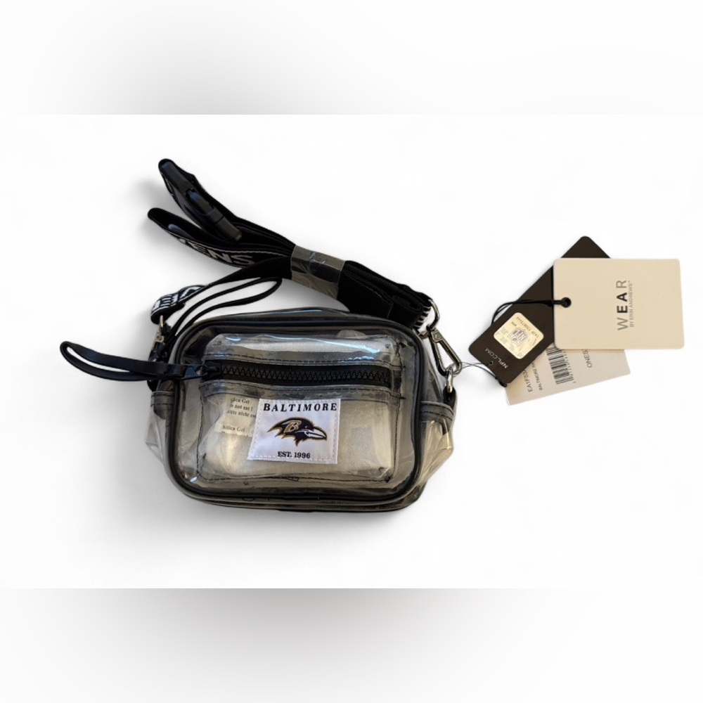 NWT WEAR by Erin Andrews Baltimore Ravens Clear Stadium Cross Body Bag $40 MSRP